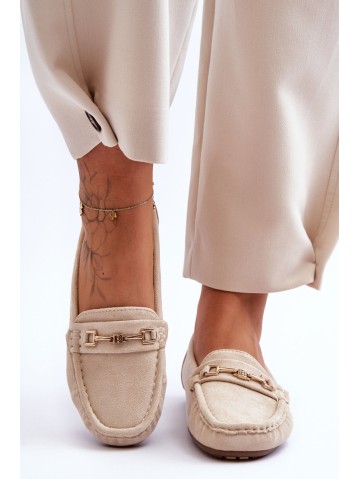 Women's Classic Suede Loafers Beige Corinell 2