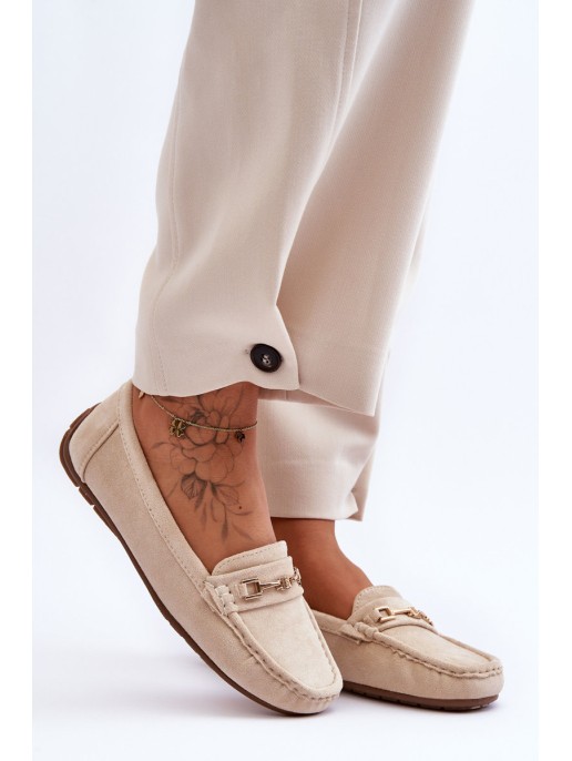 Women's Classic Suede Loafers Beige Corinell Women's Classic Suede Loafers Beige Corinell