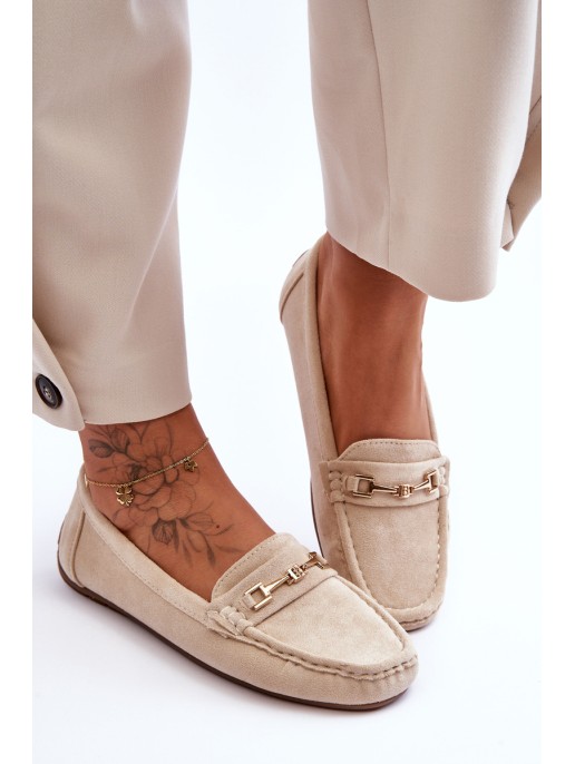 Women's Classic Suede Loafers Beige Corinell Women's Classic Suede Loafers Beige Corinell