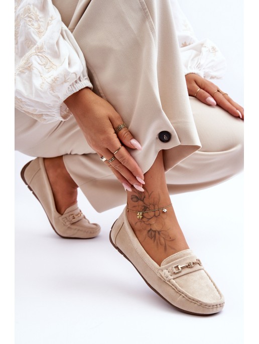 Women's Classic Suede Loafers Beige Corinell Women's Classic Suede Loafers Beige Corinell