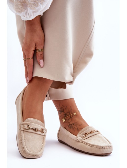 Women's Classic Suede Loafers Beige Corinell Women's Classic Suede Loafers Beige Corinell