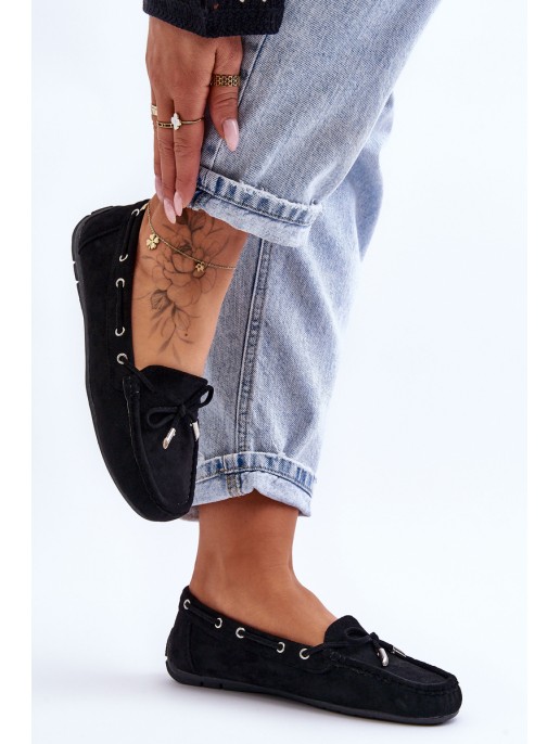 Women's Suede Loafers Black Si Passione Women's Suede Loafers Black Si Passione