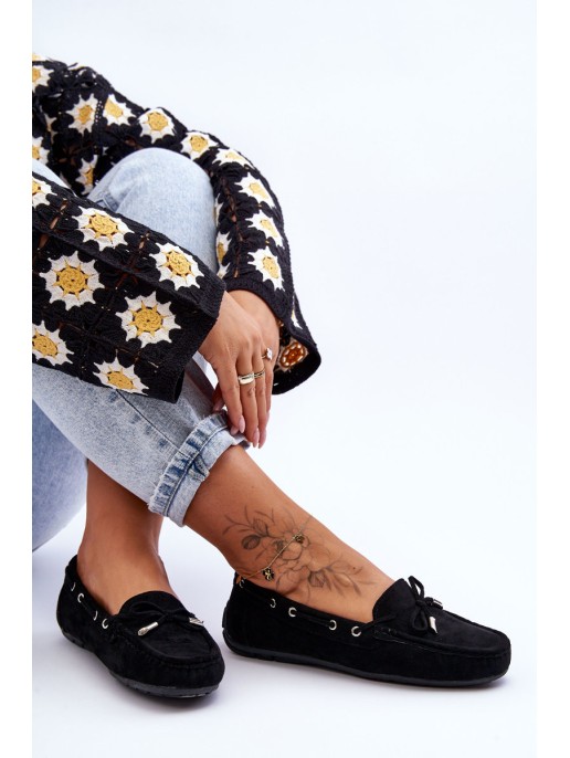 Women's Suede Loafers Black Si Passione Women's Suede Loafers Black Si Passione