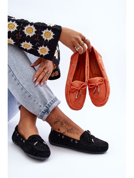 Women's Suede Loafers Black Si Passione