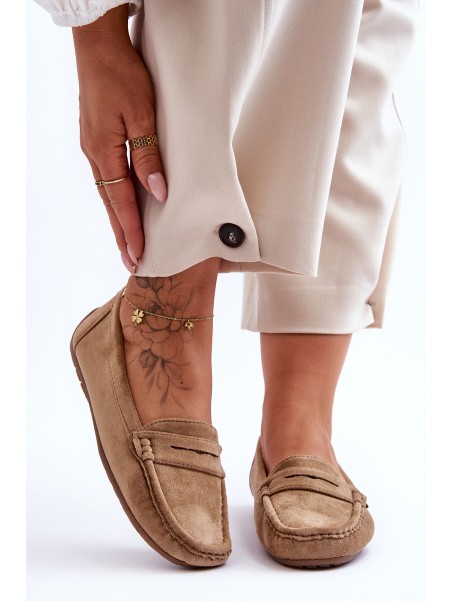 Women's Suede Moccasins Brown Lenvie
