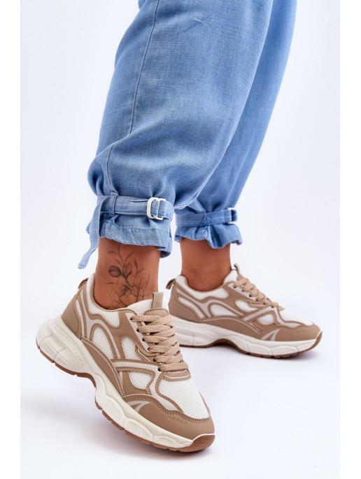 Women's Sport Shoes Beige Contiro