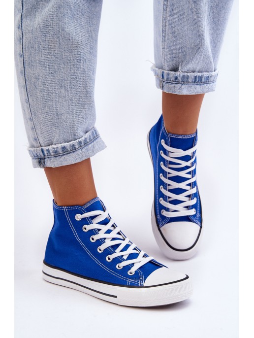 Women's Classic High Sneakers Blue Remos