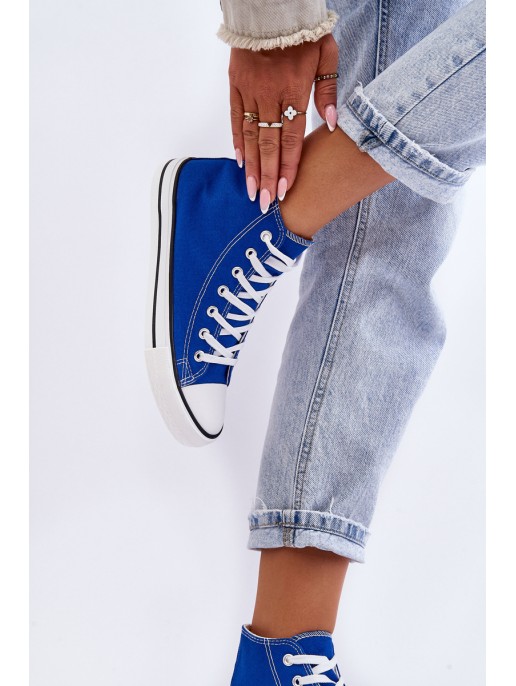Women's Classic High Sneakers Blue Remos