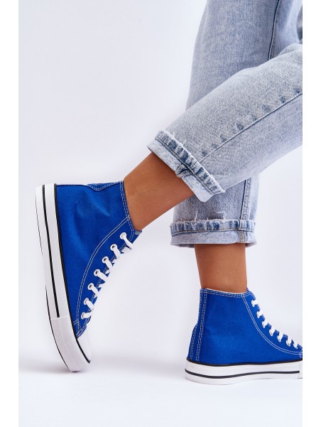 Women's Classic High Sneakers Blue Remos