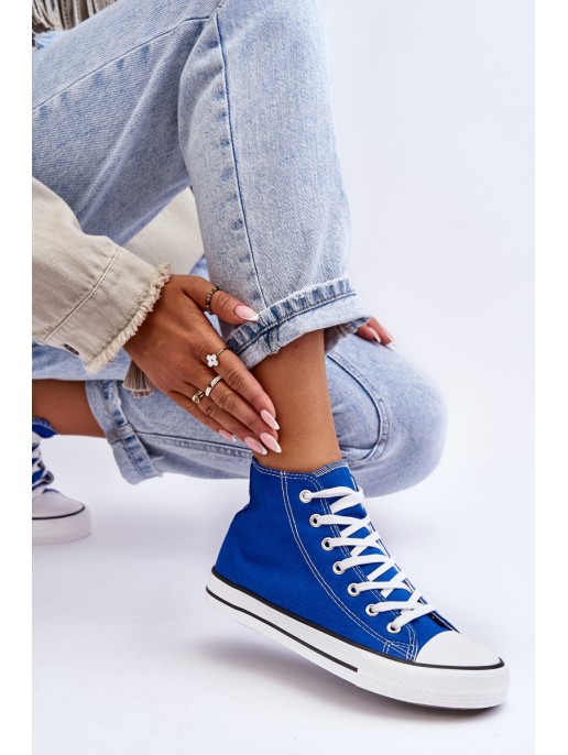 Women's Classic High Sneakers Blue Remos