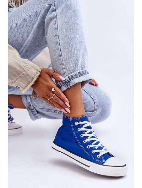 Women's Classic High Sneakers Blue Remos