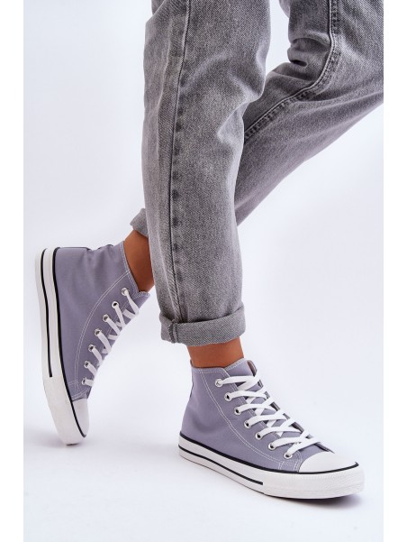 Women's Classic High Top Sneakers Gray Remos