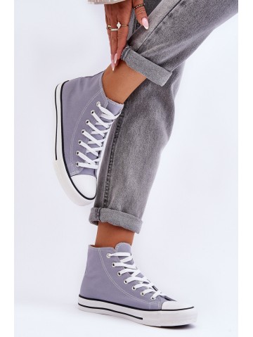 Women's Classic High Top Sneakers Gray Remos 2