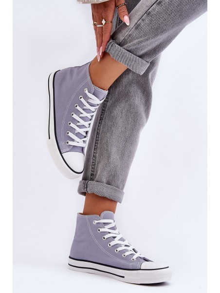 Women's Classic High Top Sneakers Gray Remos