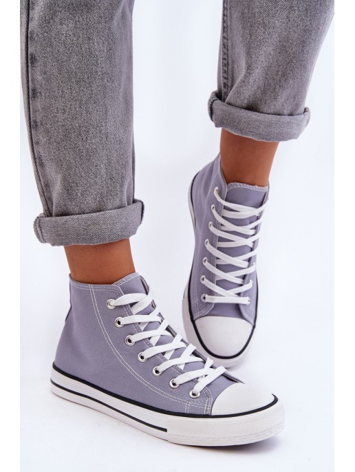 Women's Classic High Top Sneakers Gray Remos