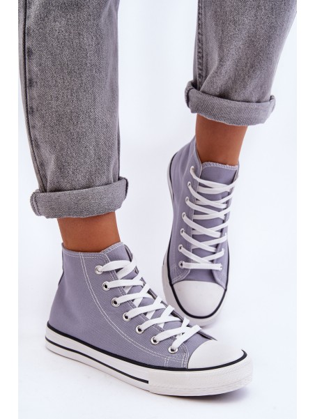 Women's Classic High Top Sneakers Gray Remos