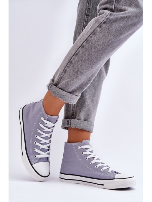 Women's Classic High Top Sneakers Gray Remos