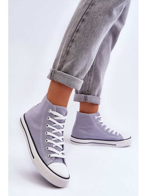 Women's Classic High Top Sneakers Gray Remos