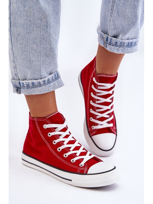 Women's Classic High Sneakers Red Remos