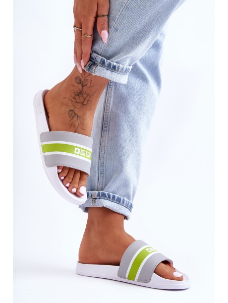 Light Foam Slippers Big Star JJ274647 White-Gray