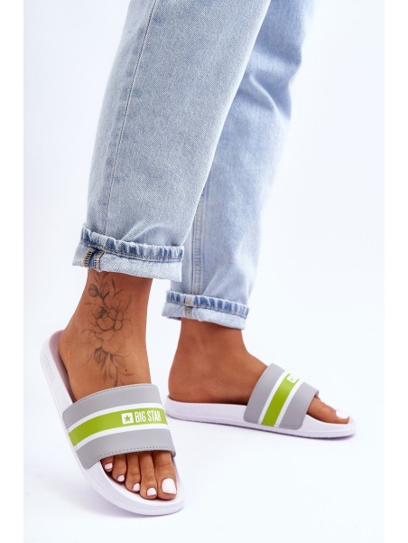 Light Foam Slippers Big Star JJ274647 White-Gray
