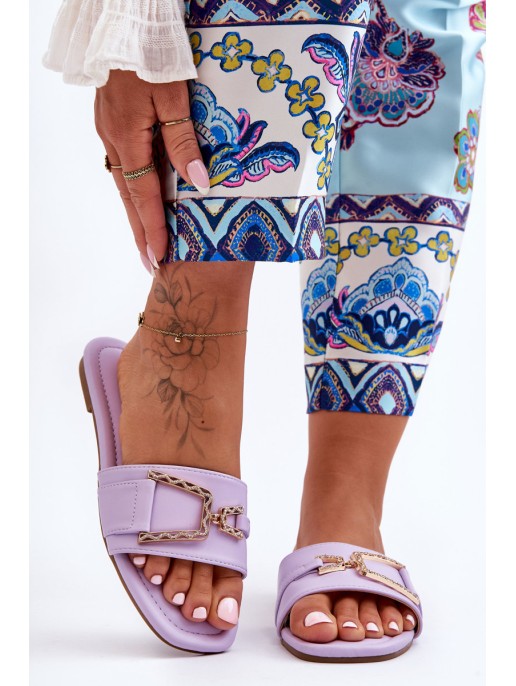 Women's Classic Slippers with Ornament Purple Impressive Women's Classic Slippers with Ornament Purple Impressive