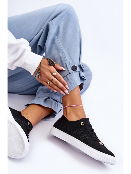 Women's Lace-up Sneakers Black Etna