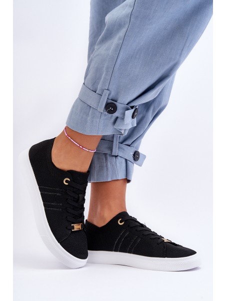 Women's Lace-up Sneakers Black Etna