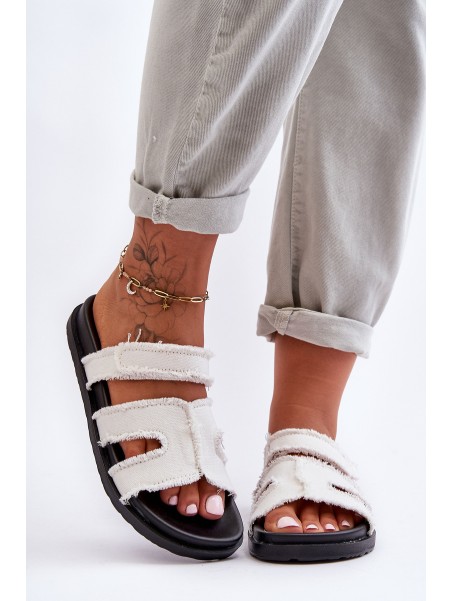 Women's Material Slip-Ons White Lamirose