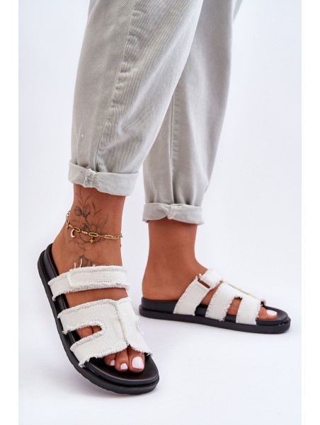 Women's Material Slip-Ons White Lamirose