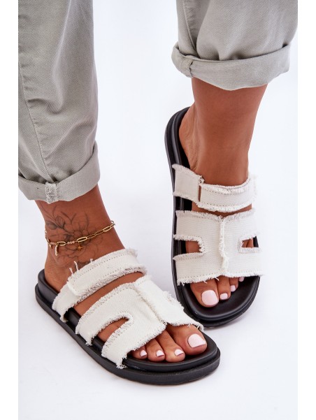 Women's Material Slip-Ons White Lamirose