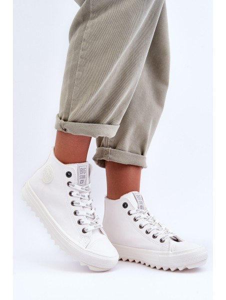 Women's Sneakers Big Star High Warm White GG274108