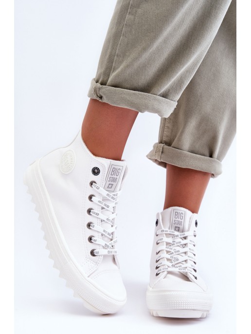 Women's Sneakers Big Star High Warm White GG274108