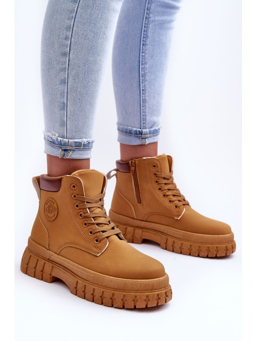 Women's Leather Lined Fur-Lined boot Brown Poles