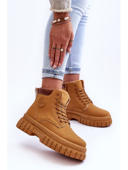 Women's Leather Lined Fur-Lined boot Brown Poles