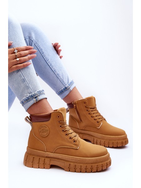 Women's Leather Lined Fur-Lined boot Brown Poles