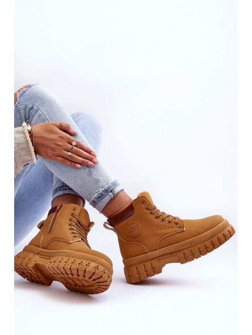 Women's Leather Lined Fur-Lined boot Brown Poles