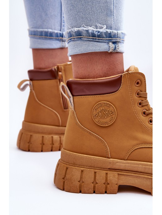 Women's Leather Lined Fur-Lined boot Brown Poles