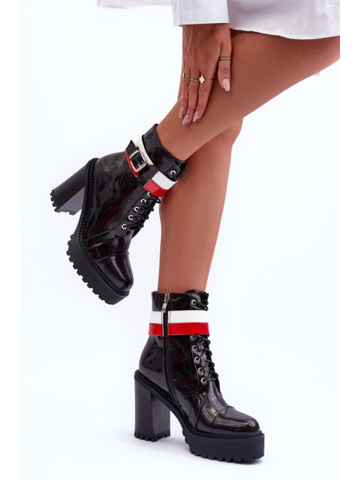 Odiniai batai su kulnais Juodi Adrijana Odiniai batai su kulnais Juodi Adrijana