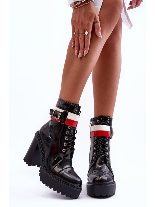 Odiniai batai su kulnais Juodi Adrijana Odiniai batai su kulnais Juodi Adrijana