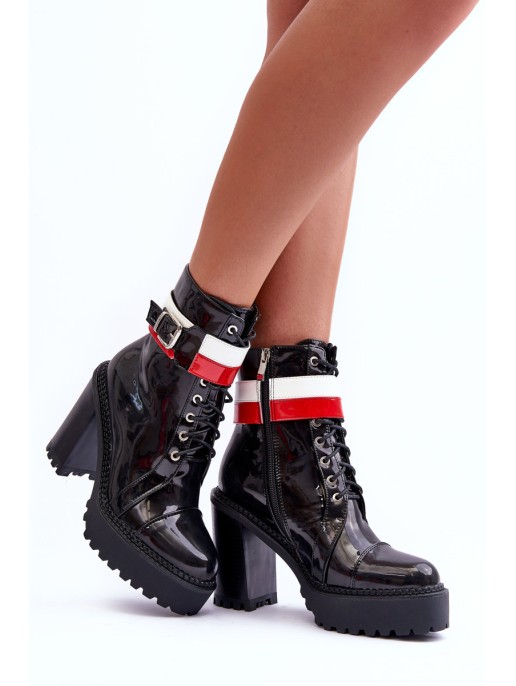 Odiniai batai su kulnais Juodi Adrijana Odiniai batai su kulnais Juodi Adrijana