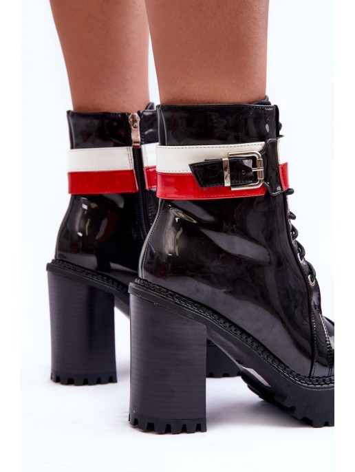 Odiniai batai su kulnais Juodi Adrijana Odiniai batai su kulnais Juodi Adrijana