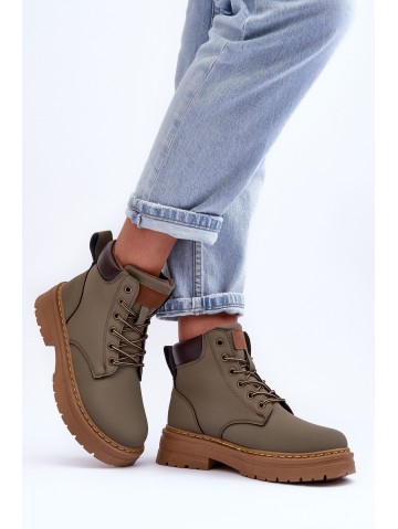Women's Fleece-Lined Trapper Boots Green Corbin 2