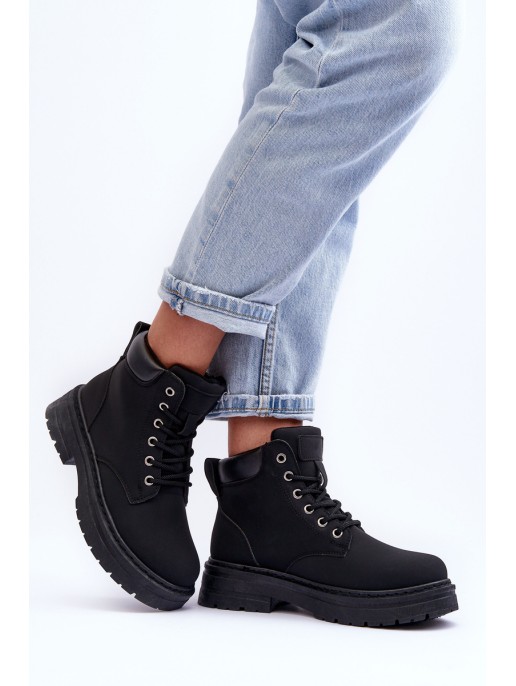 Moteriški kailiniu pamušalu suvarstomi batai, juodi Corbin Moteriški kailiniu pamušalu suvarstomi batai, juodi Corbin