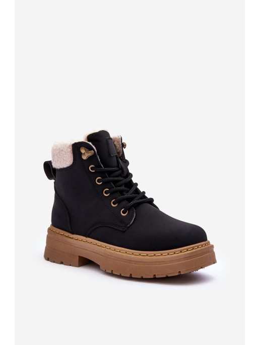 Women's Suede Trappers Black Jette