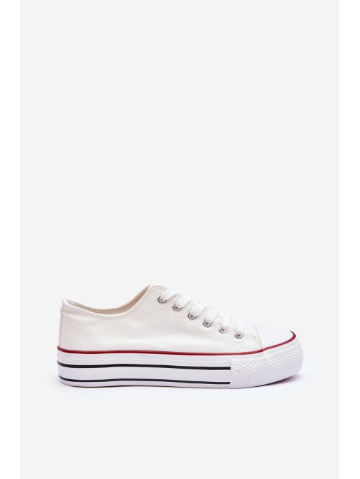 Klasikiniai žemos platformos sportbačiai, balti Jazlyn