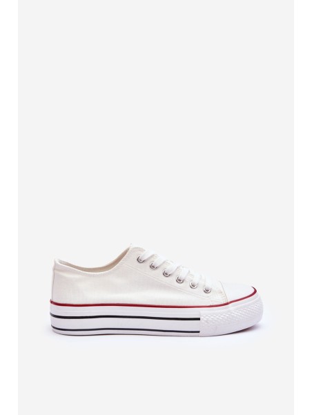 Klasikiniai žemos platformos sportbačiai, balti Jazlyn