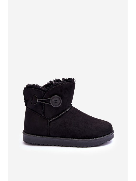 Women's Quilted Snow Boots With Ornament Black Siriol Women's Quilted Snow Boots With Ornament Black Siriol