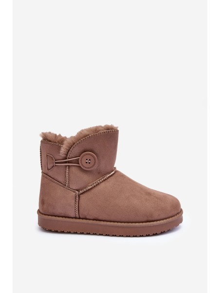 Women's Padded Snow Boots With Embellishment Dark Beige Siriol