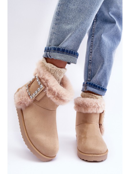 Women's Insulated Buckle Boots Dulca Beige